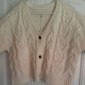 NWT Lucky Brand Cardigan Cable Knit Sweater